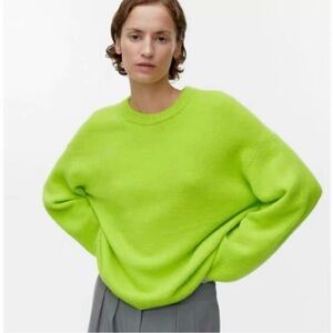 ARKET super soft alpaca wool blend relaxed sweater in beige NWOT size M